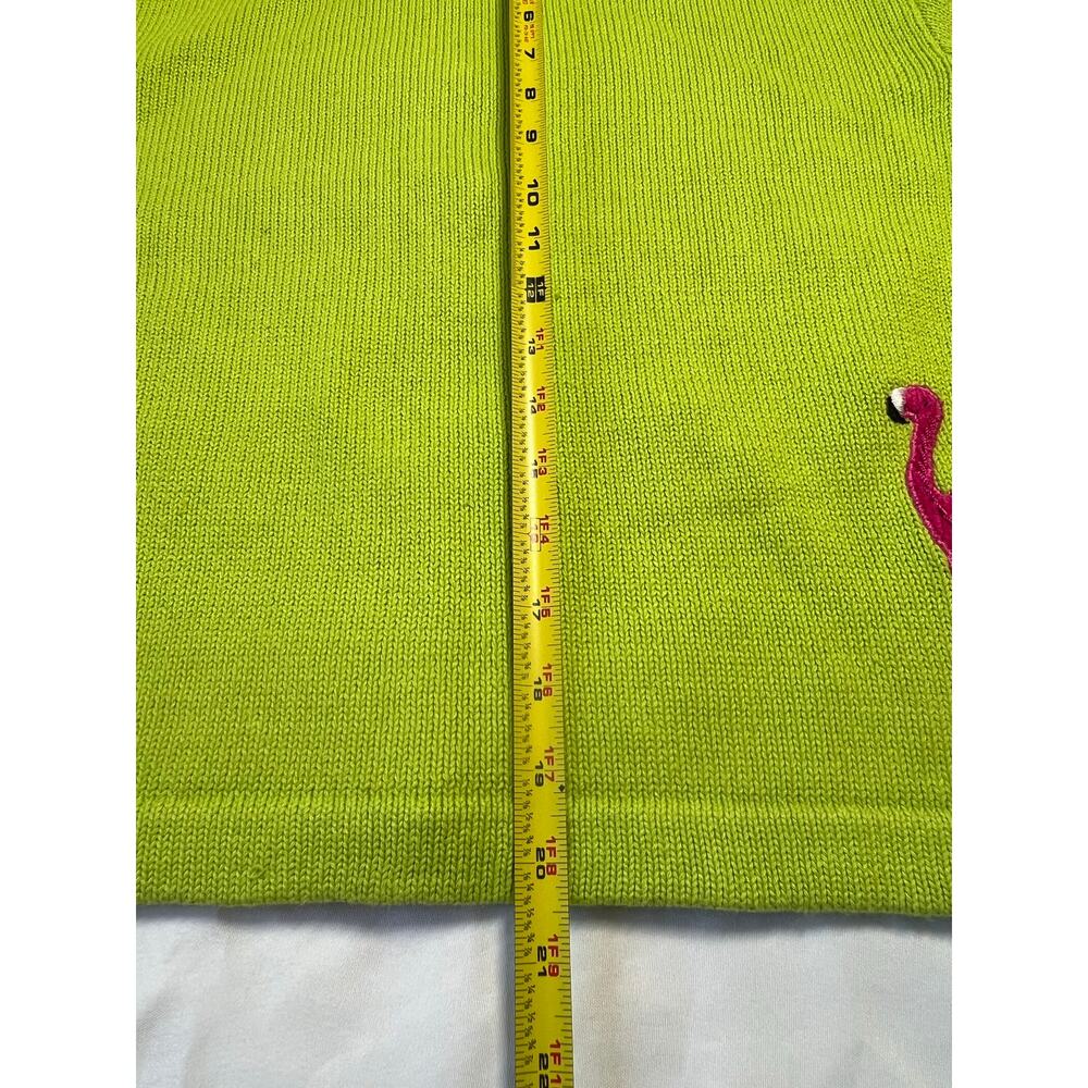 Jack B Quick Colorful Flamingo Florida Palm Sweater, size M, Pre-Loved, Dopamine - Picture 11 of 12